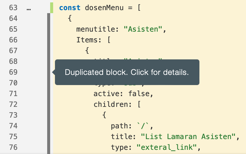SIASISTEN Duplicated Block Details